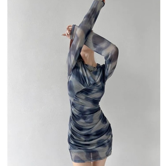 New Zara Draped Tulle Short Dress - Picture 12 of 16